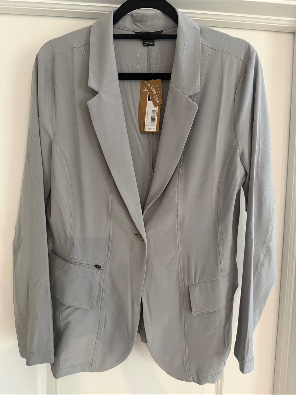 Eddie Bauer Light Gray Women's Tailored Blazer Jacket